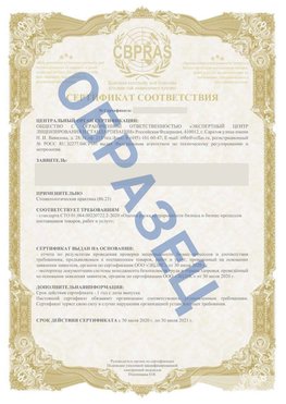 Образец Сертификат СТО 01.064.00220722.2-2020 Кизел Сертификат СТО 01.064.00220722.2-2020 